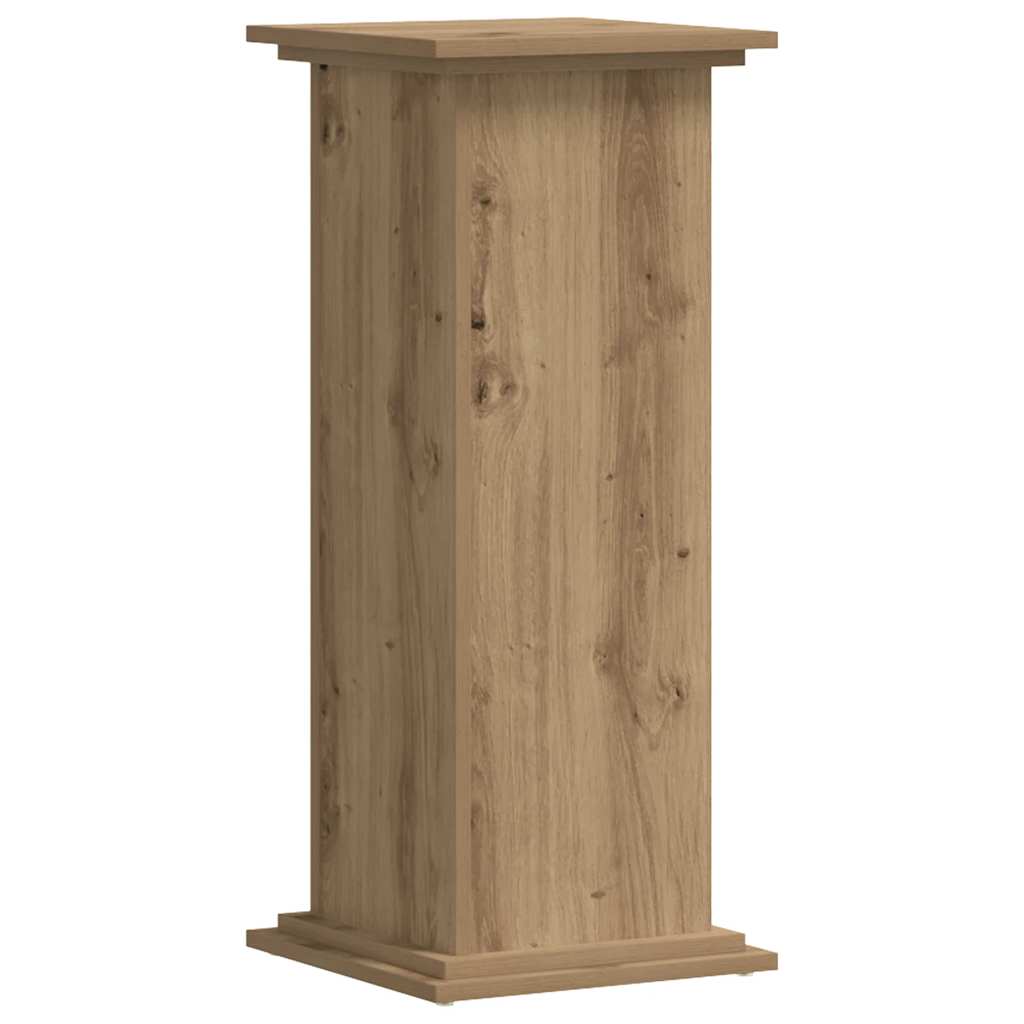 plantestativ 33x33x80 cm konstrueret træ gammelt egetræslook