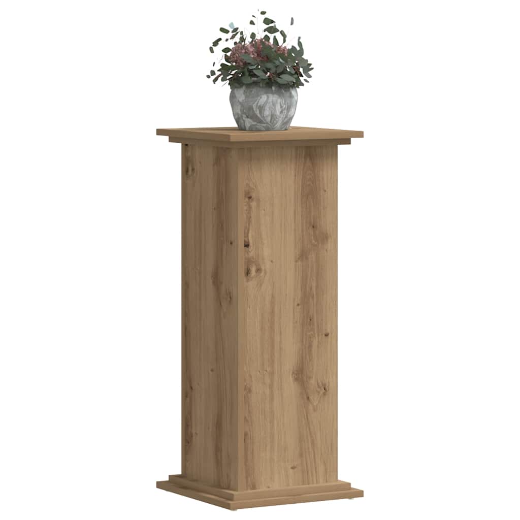 plantestativ 33x33x80 cm konstrueret træ gammelt egetræslook