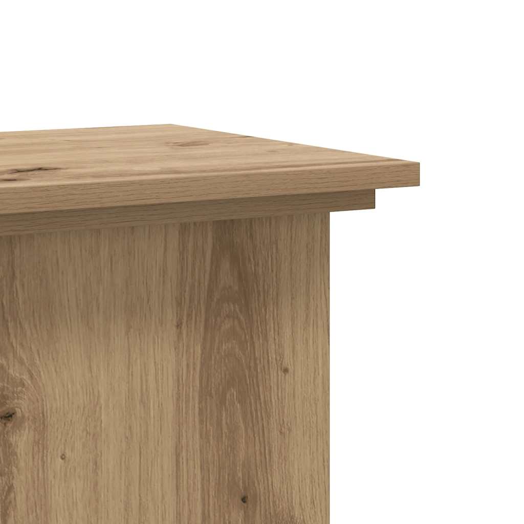 plantestativ 33x33x80 cm konstrueret træ gammelt egetræslook