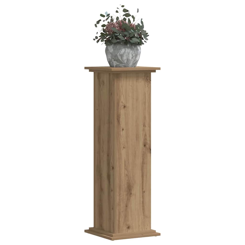 plantestativ 33x33x100 cm konstrueret træ gammelt egetræslook