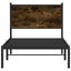 sengeramme uden madras 75x190 cm metal røget egetræsfarve