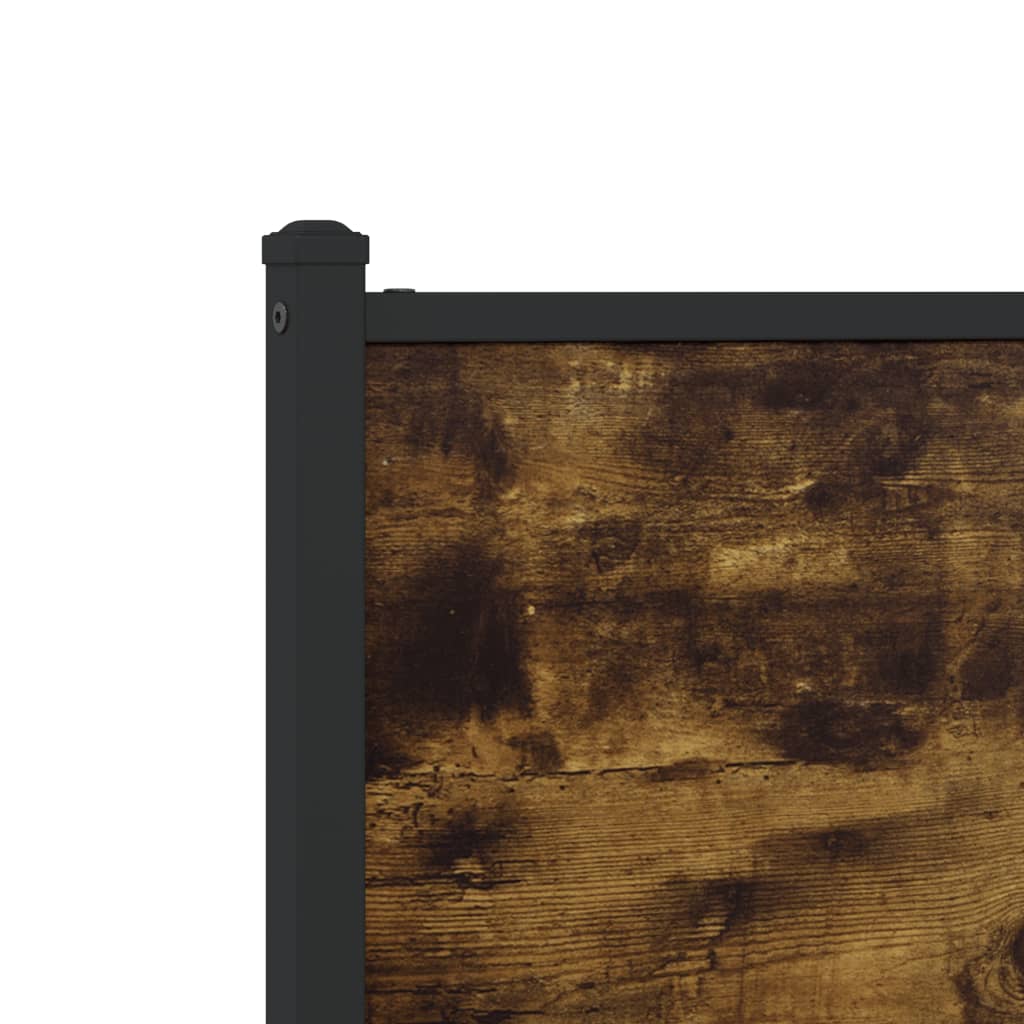 sengeramme uden madras 100x190 cm metal røget egetræsfarve