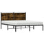 sengeramme uden madras 137x190 cm metal røget egetræsfarve