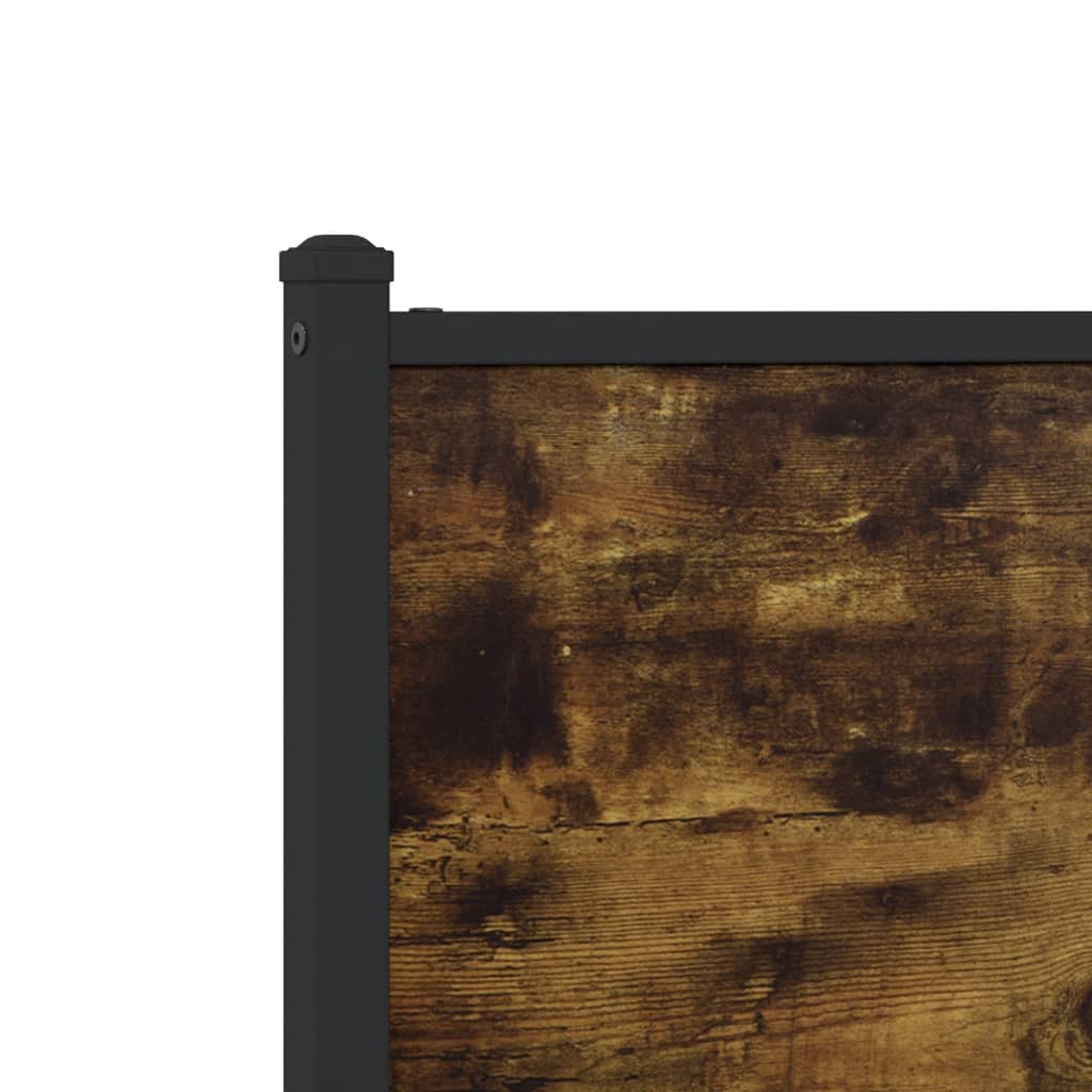 sengeramme uden madras 160x200 cm metal røget egetræsfarve