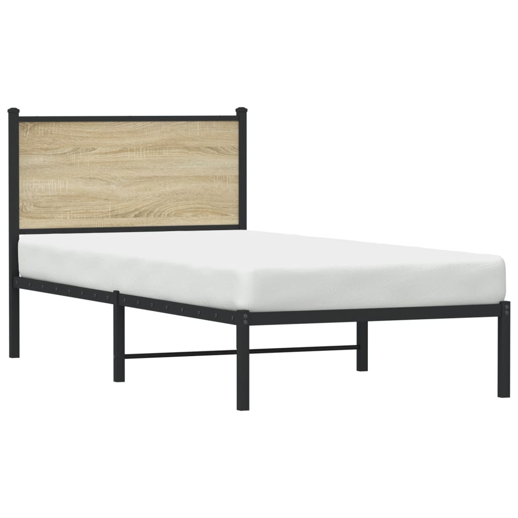 sengeramme uden madras 75x190 cm metal sonoma-eg