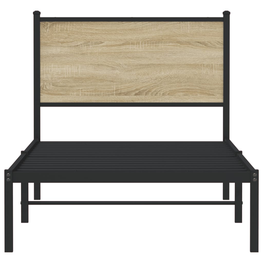 sengeramme uden madras 75x190 cm metal sonoma-eg