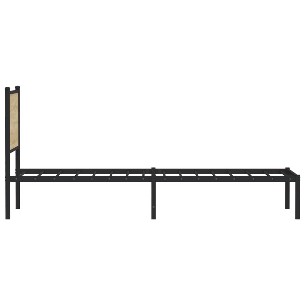 sengeramme uden madras 75x190 cm metal sonoma-eg