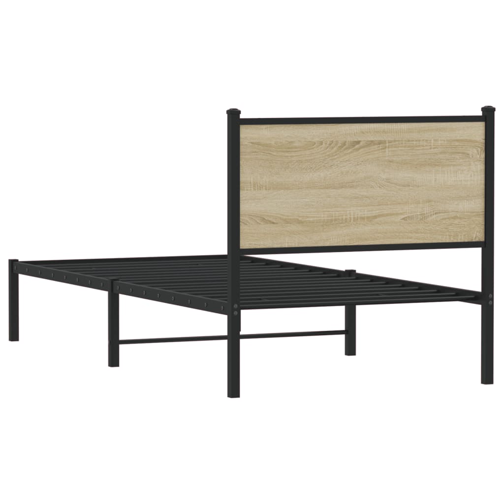 sengeramme uden madras 75x190 cm metal sonoma-eg
