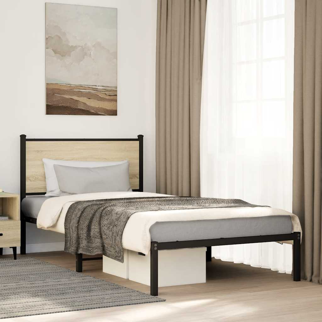 sengeramme uden madras 100x190 cm metal sonoma-eg
