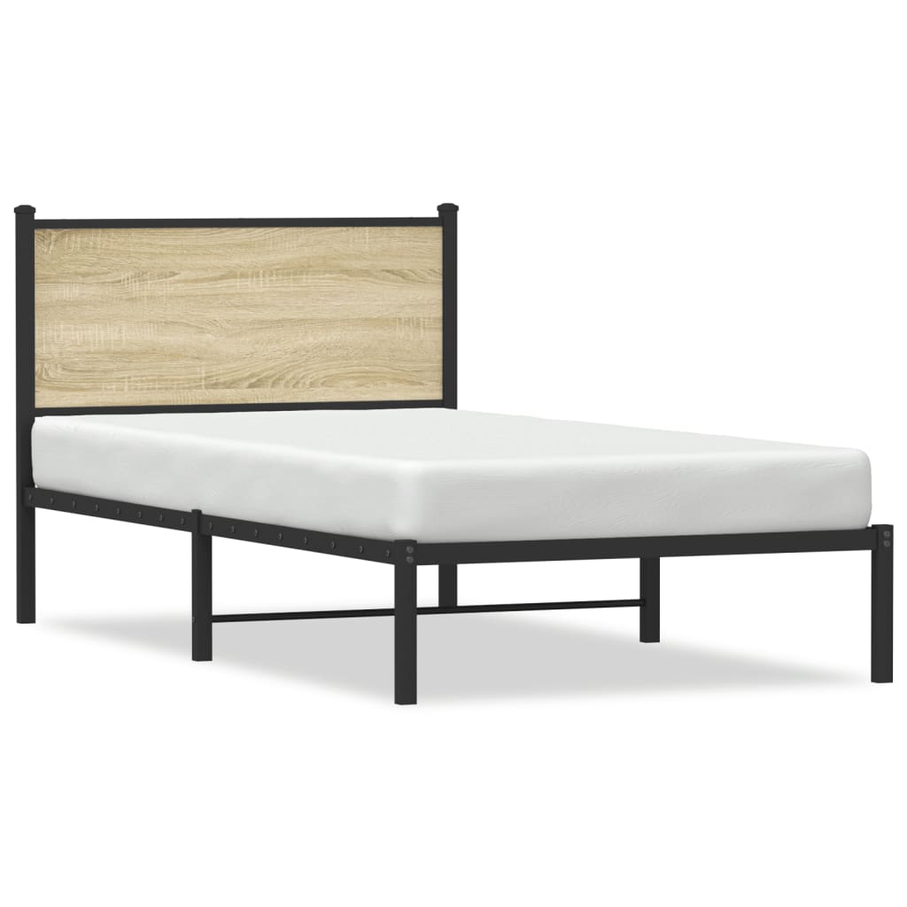 sengeramme uden madras 100x200 cm metal sonoma-eg