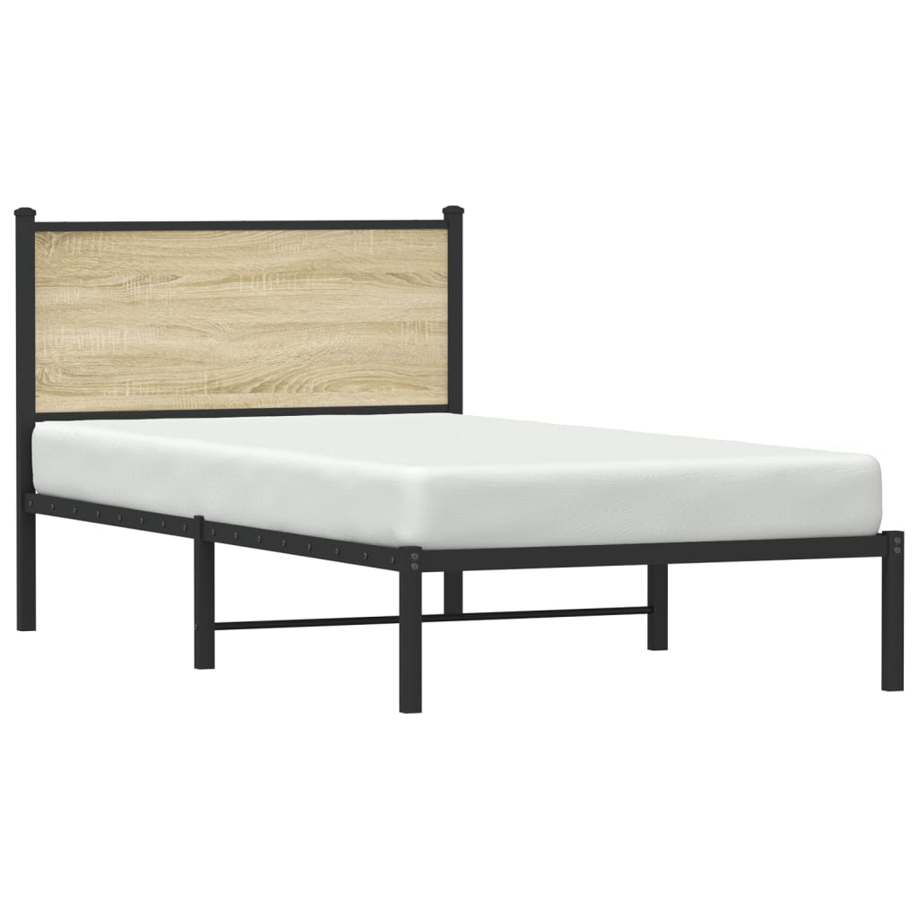 sengeramme uden madras 100x200 cm metal sonoma-eg