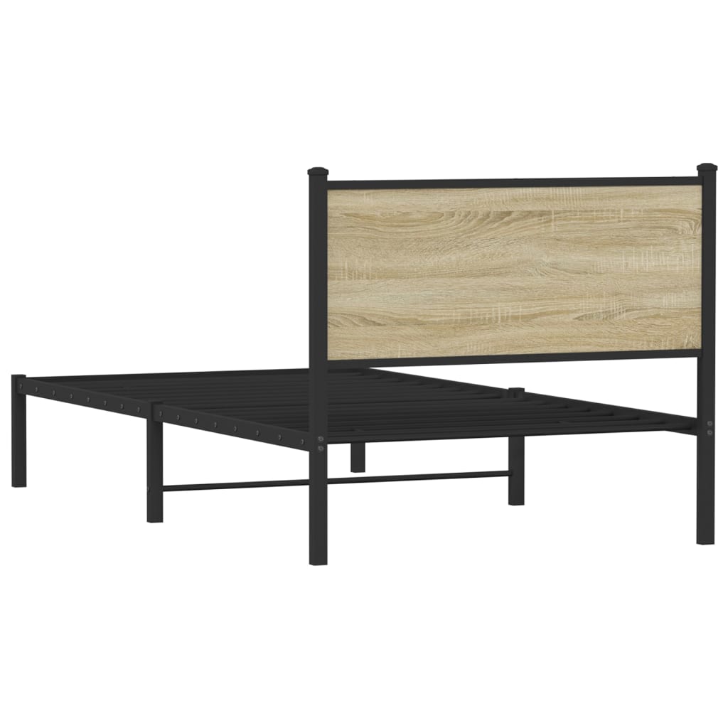 sengeramme uden madras 100x200 cm metal sonoma-eg
