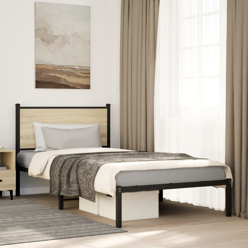 sengeramme uden madras 100x200 cm metal sonoma-eg