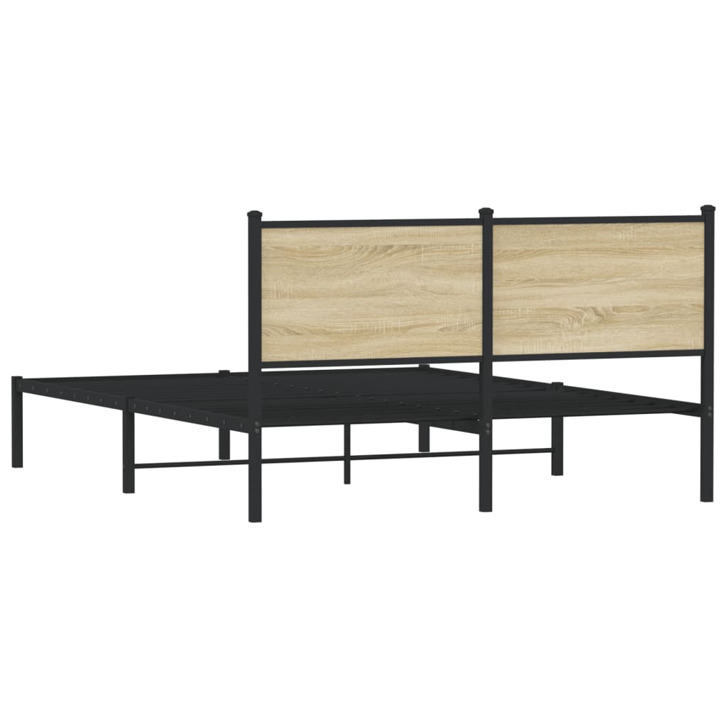 sengeramme uden madras 140x190 cm metal sonoma-eg