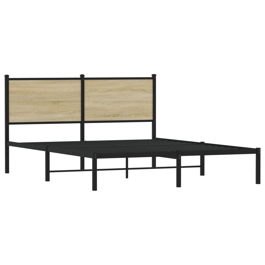 sengeramme uden madras 150x200 cm metal sonoma-eg