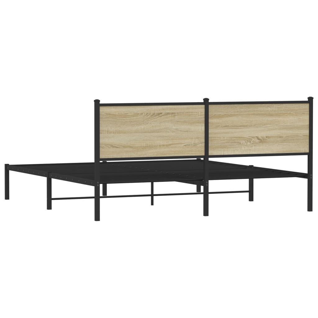 sengeramme uden madras 160x200 cm metal sonoma-eg