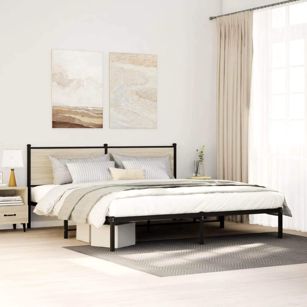 sengeramme uden madras 160x200 cm metal sonoma-eg
