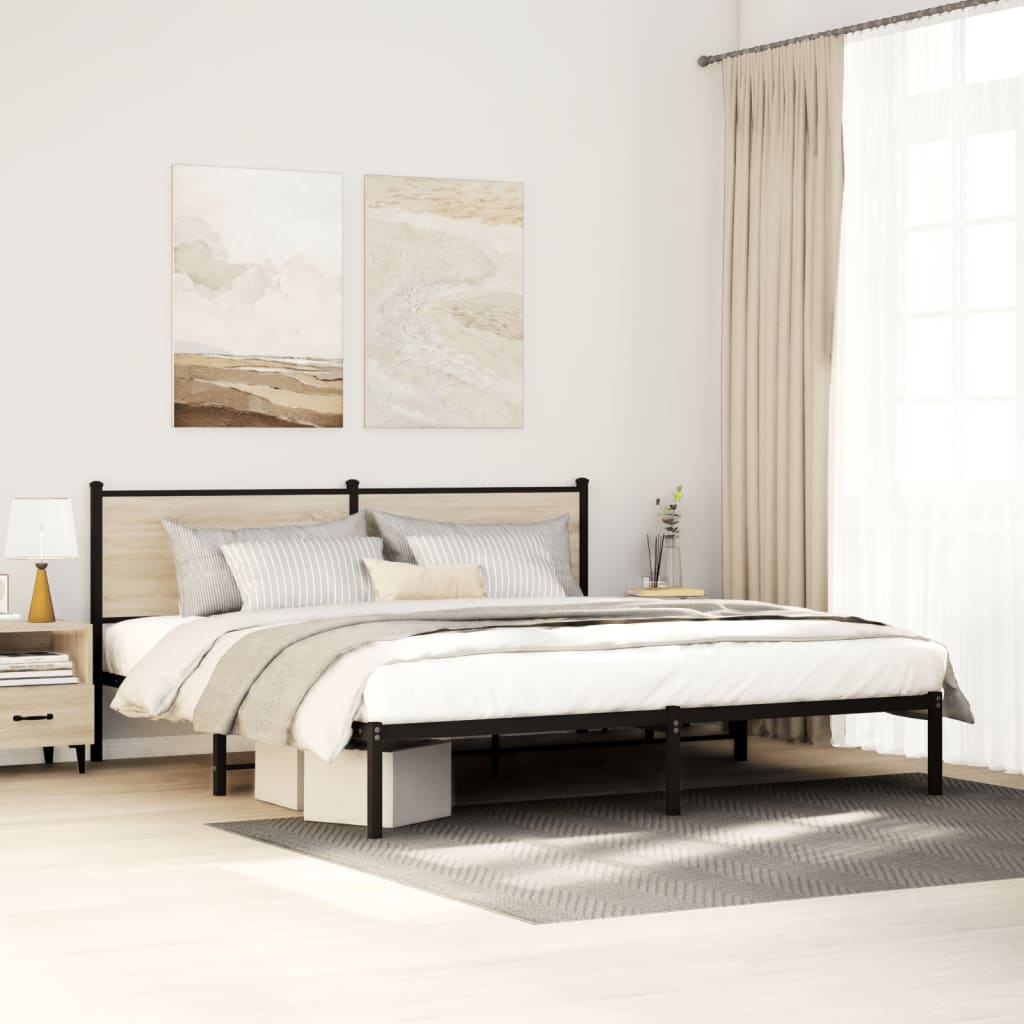 sengeramme uden madras 183x213 cm metal sonoma-eg