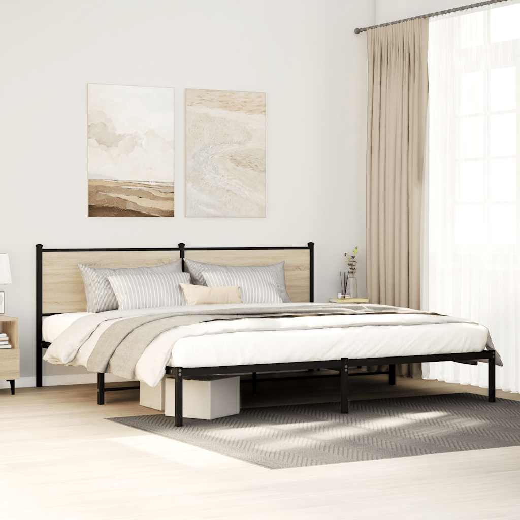 sengeramme uden madras 193x203 cm metal sonoma-eg