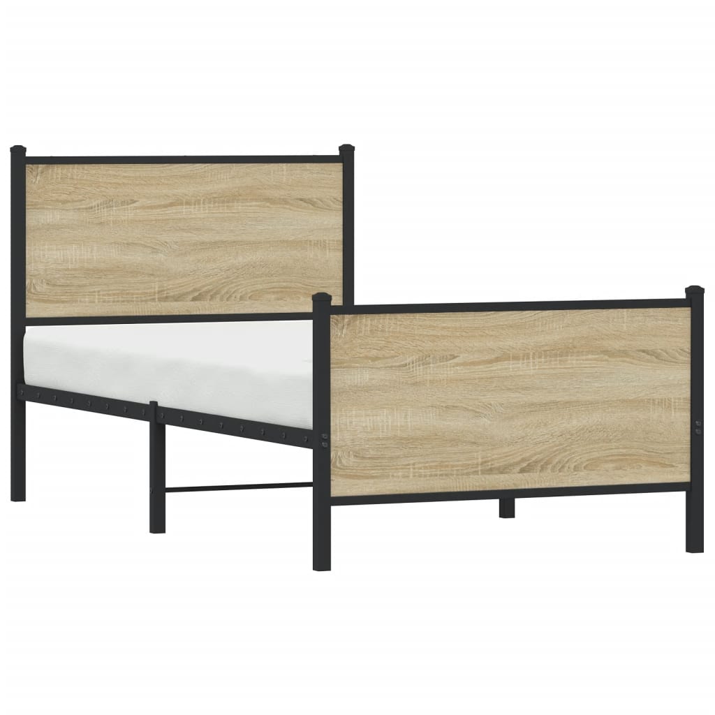 sengeramme uden madras 75x190 cm metal sonoma-eg