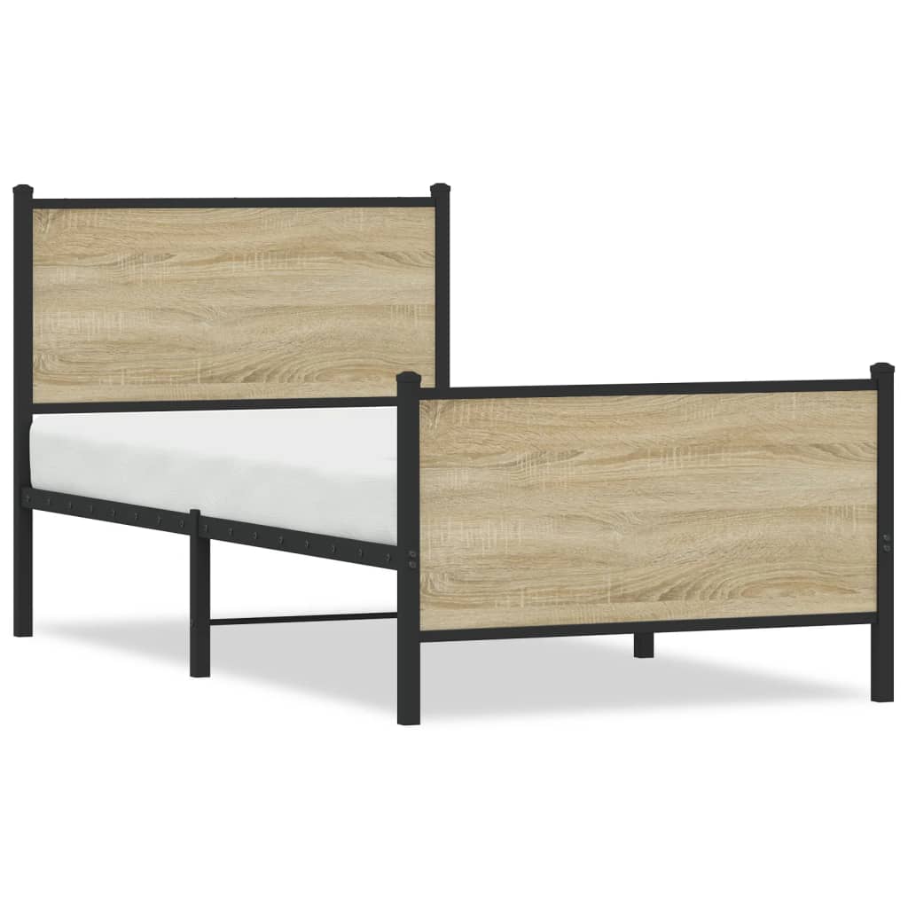 sengeramme uden madras 80x200 cm metal sonoma-eg