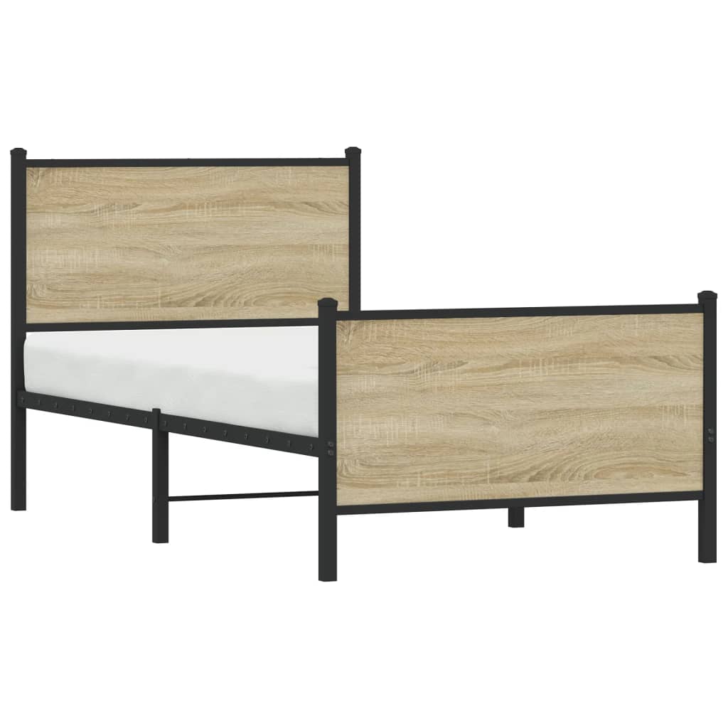 sengeramme uden madras 90x190 cm metal sonoma-eg