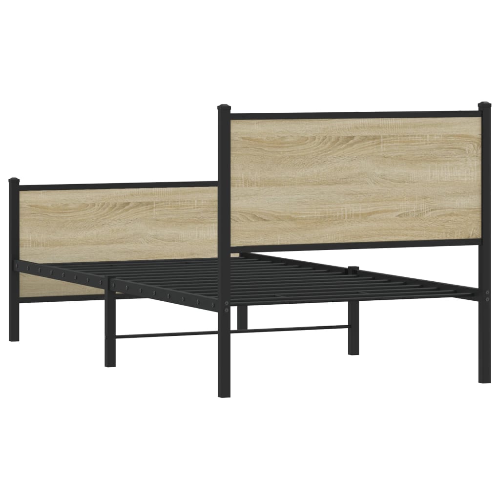 sengeramme uden madras 90x190 cm metal sonoma-eg