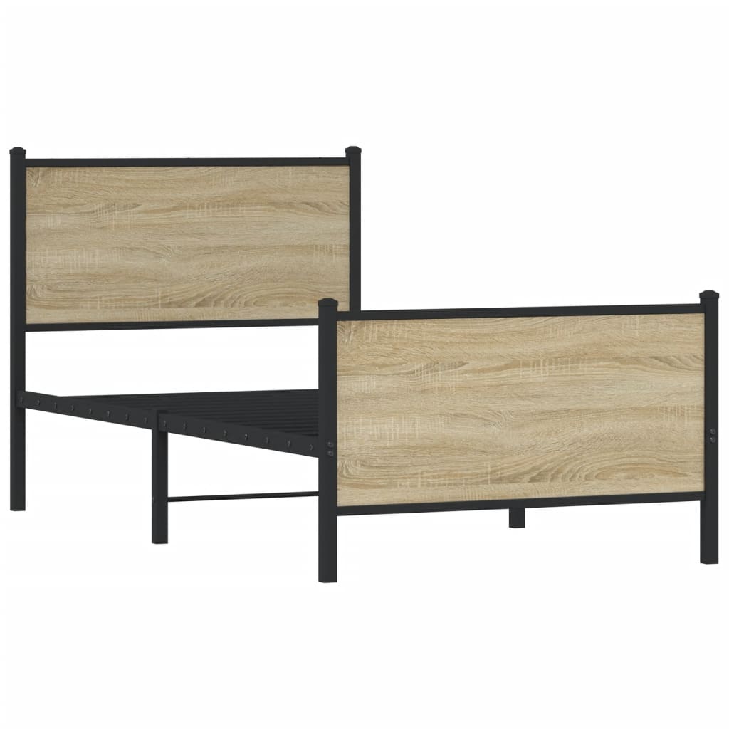 sengeramme uden madras 90x200 cm metal sonoma-eg