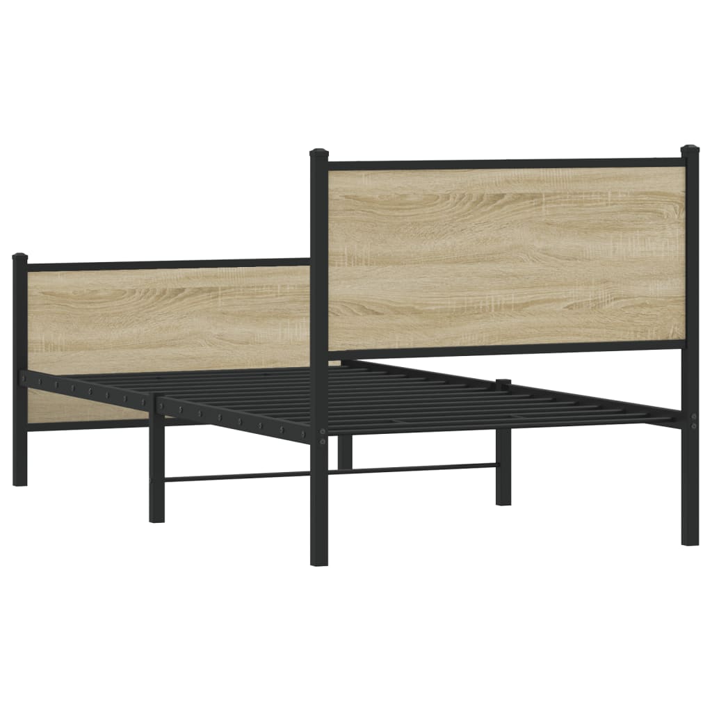 sengeramme uden madras 90x200 cm metal sonoma-eg