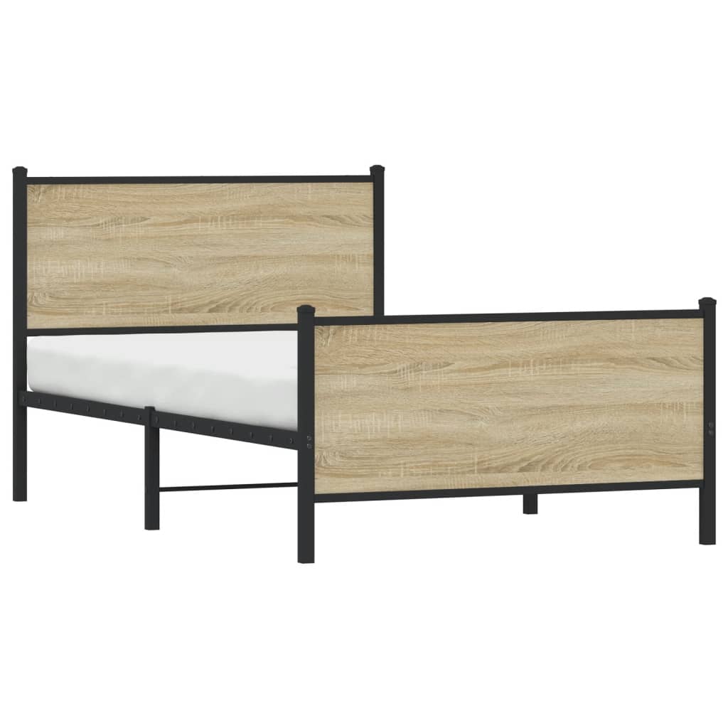 sengeramme uden madras 100x200 cm metal sonoma-eg
