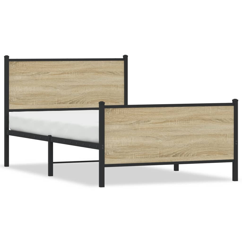 sengeramme uden madras 107x203 cm metal sonoma-eg