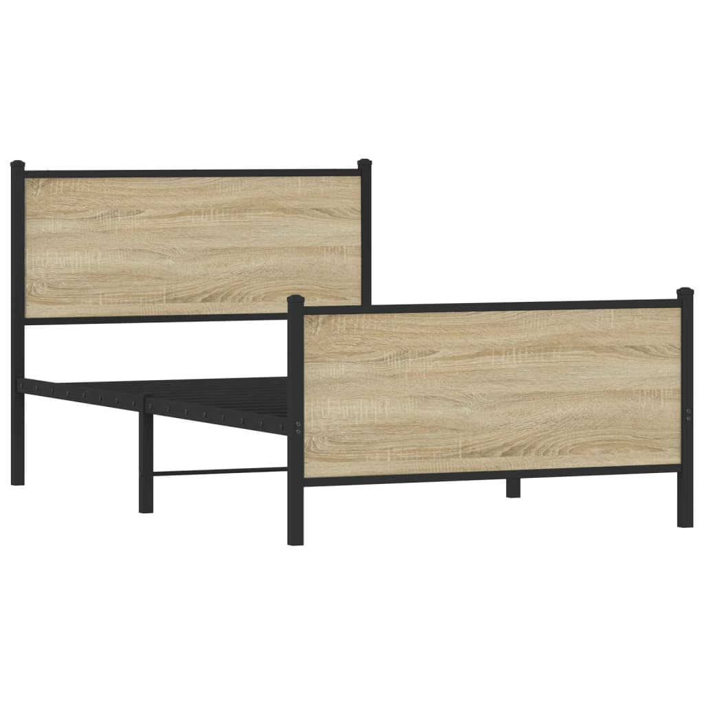 sengeramme uden madras 107x203 cm metal sonoma-eg
