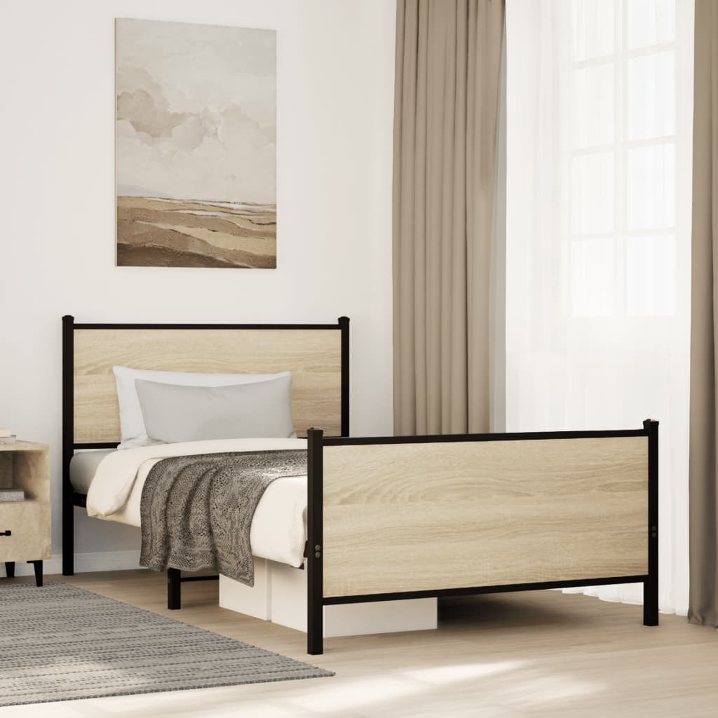 sengeramme uden madras 107x203 cm metal sonoma-eg