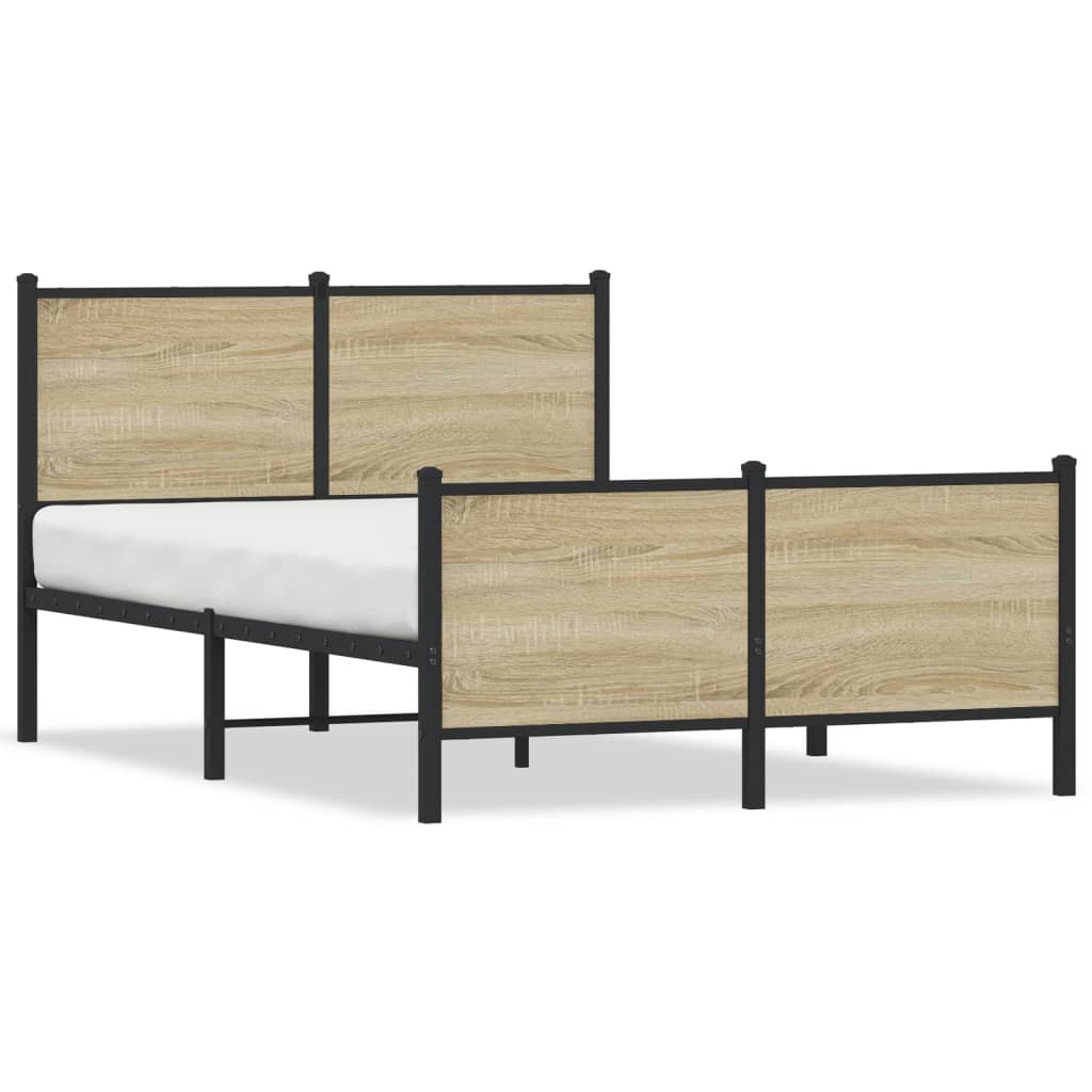 sengeramme uden madras 120x200 cm metal sonoma-eg