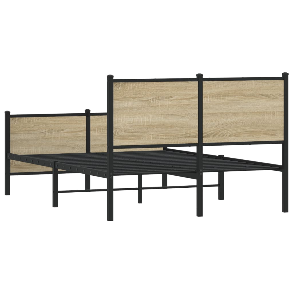 sengeramme uden madras 120x200 cm metal sonoma-eg