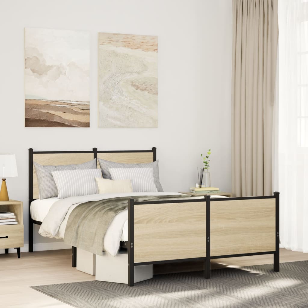 sengeramme uden madras 120x200 cm metal sonoma-eg