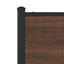 sengeramme 140x200 cm uden madras metal brun egetræsfarve