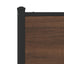 sengeramme uden madras 150x200 cm metal brun egetræsfarve