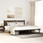 sengeramme uden madras 180x200 cm metal brun egetræsfarve