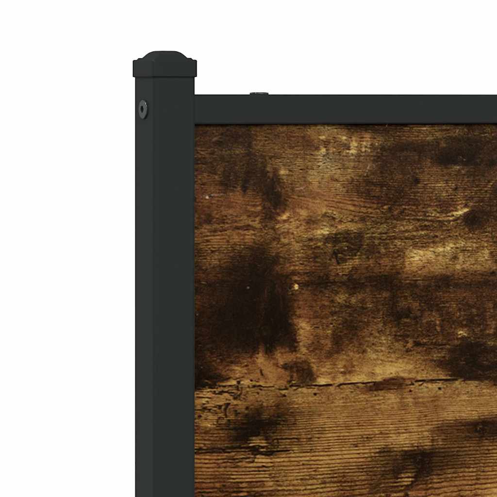 sengeramme uden madras 100x200 cm metal røget egetræsfarve