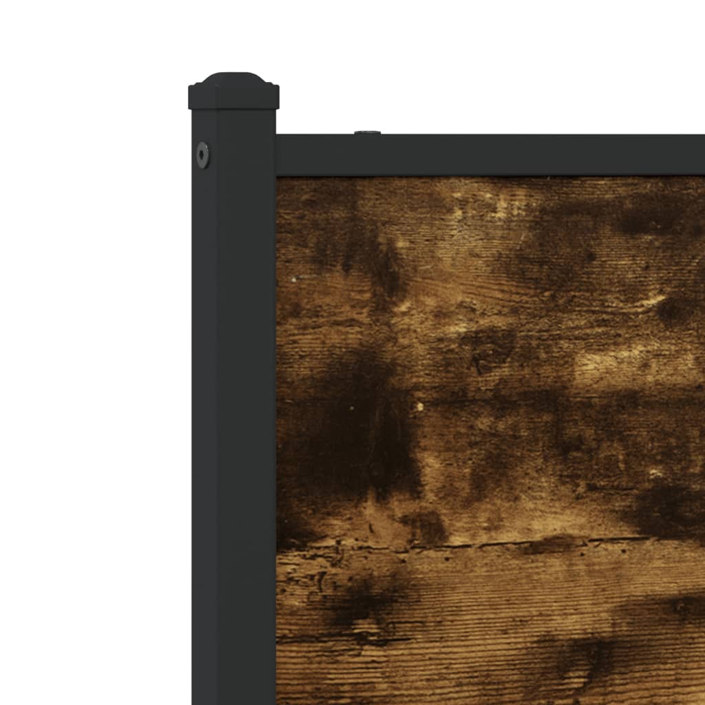 sengeramme uden madras 107x203 cm metal røget egetræsfarve