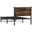 sengeramme uden madras 75x190 cm metal røget egetræsfarve