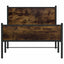 sengeramme uden madras 107x203 cm metal røget egetræsfarve
