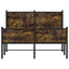 sengeramme uden madras 120x190 cm metal røget egetræsfarve