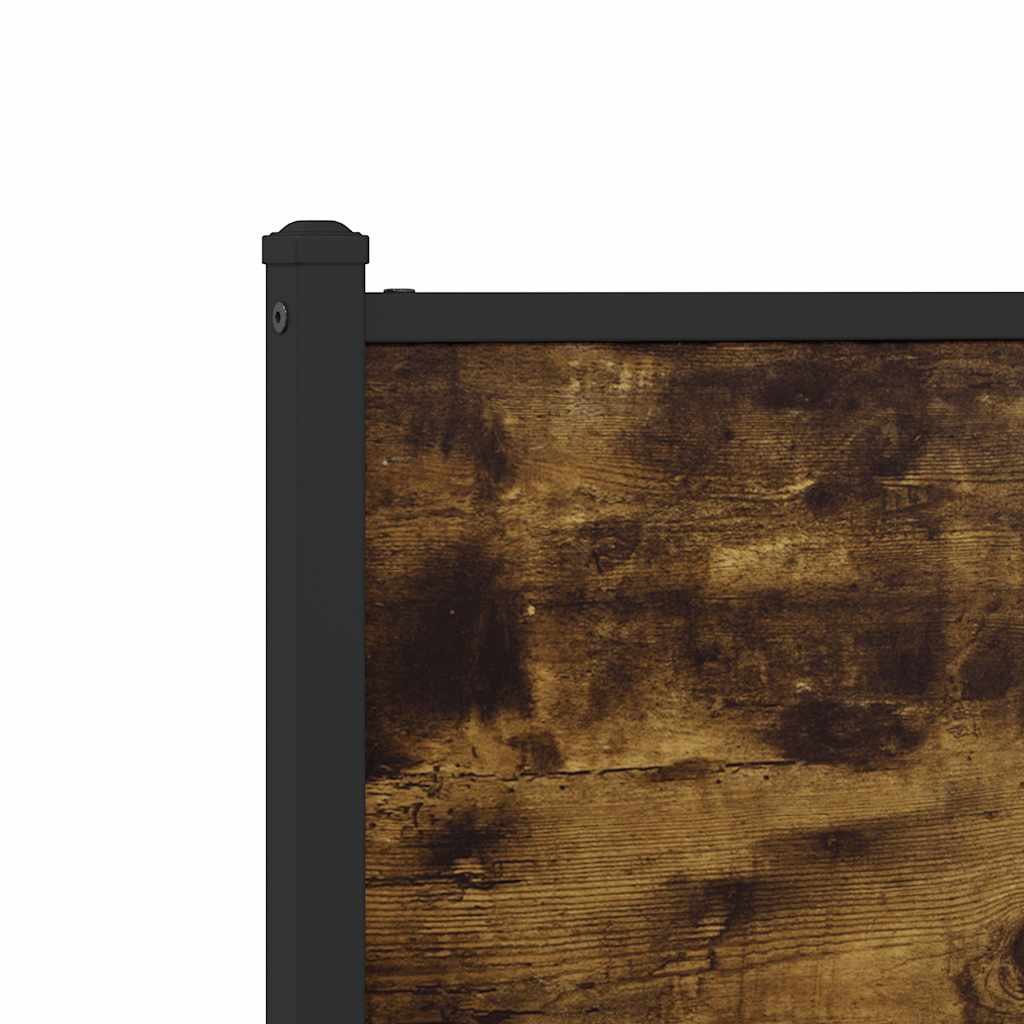 sengeramme uden madras 120x190 cm metal røget egetræsfarve