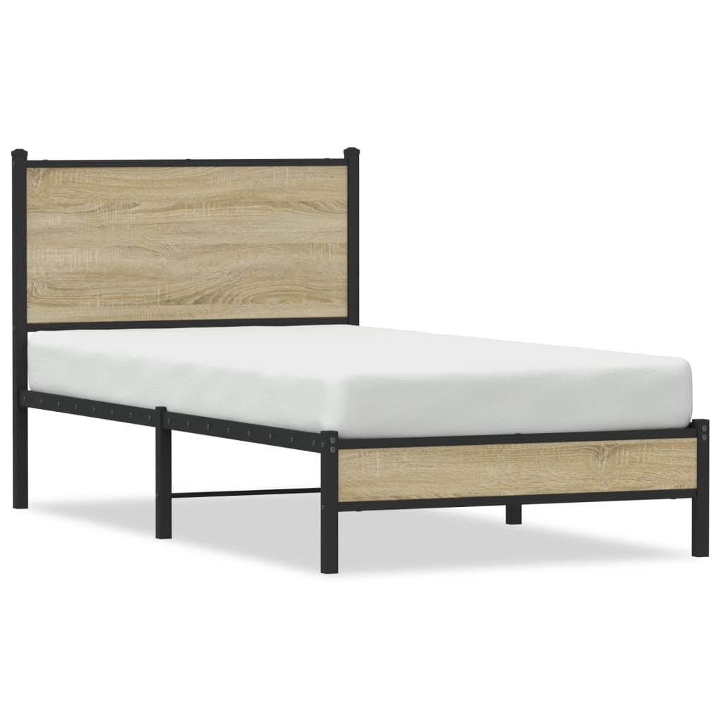 sengeramme uden madras 75x190 cm metal sonoma-eg