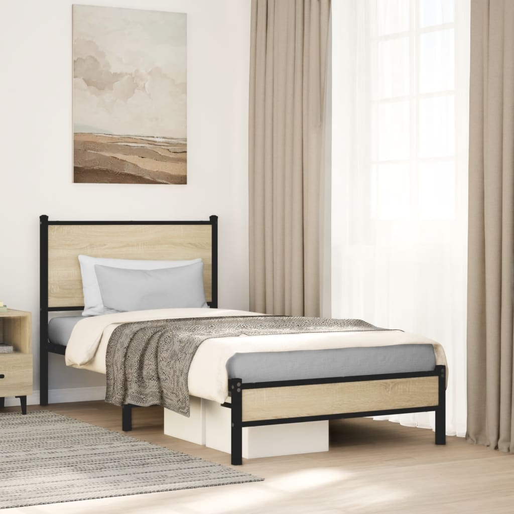 sengeramme uden madras 80x200 cm metal sonoma-eg