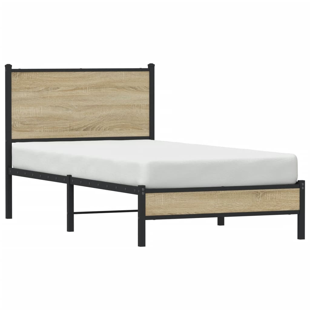 sengeramme uden madras 90x200 cm metal sonoma-eg