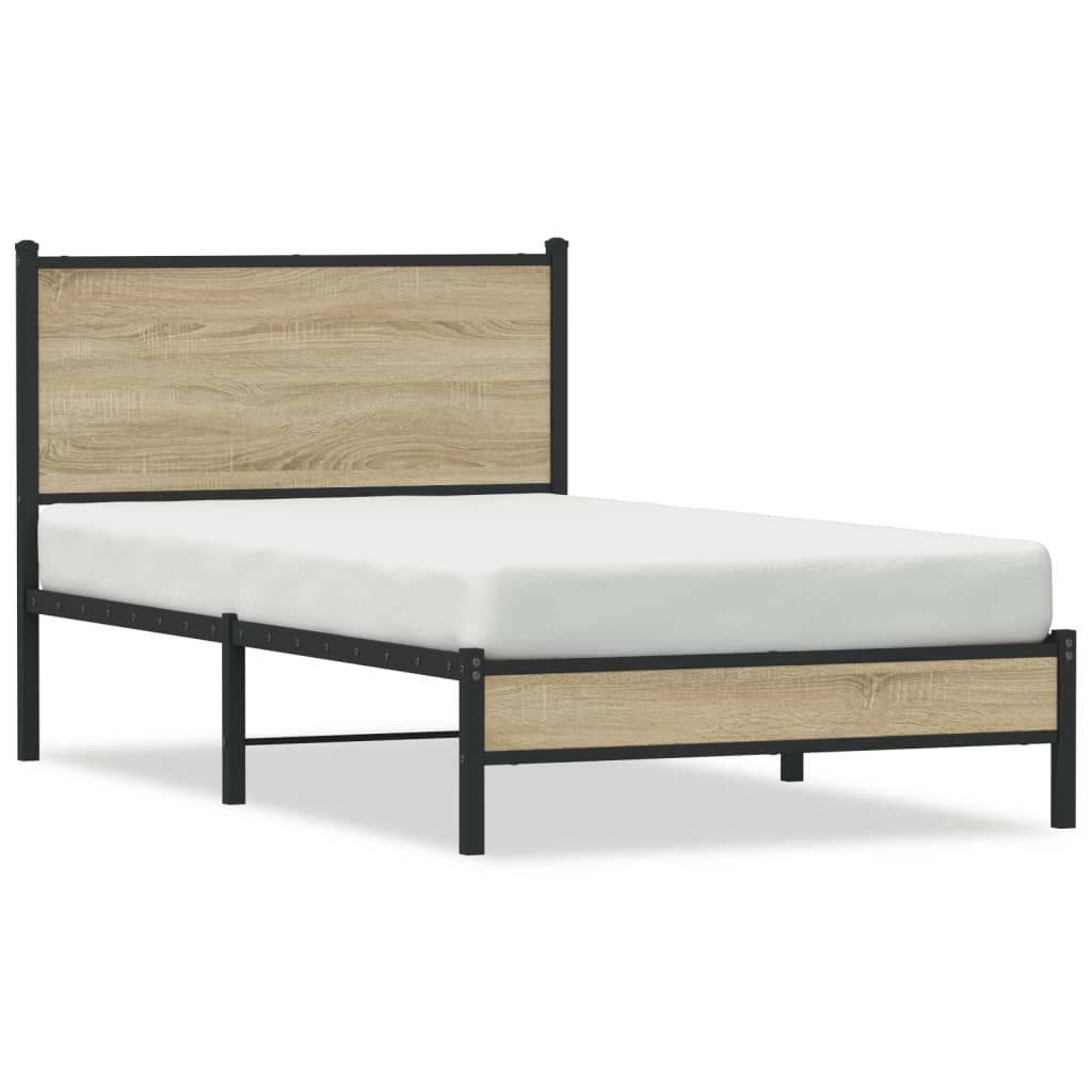 sengeramme uden madras 100x190 cm metal sonoma-eg