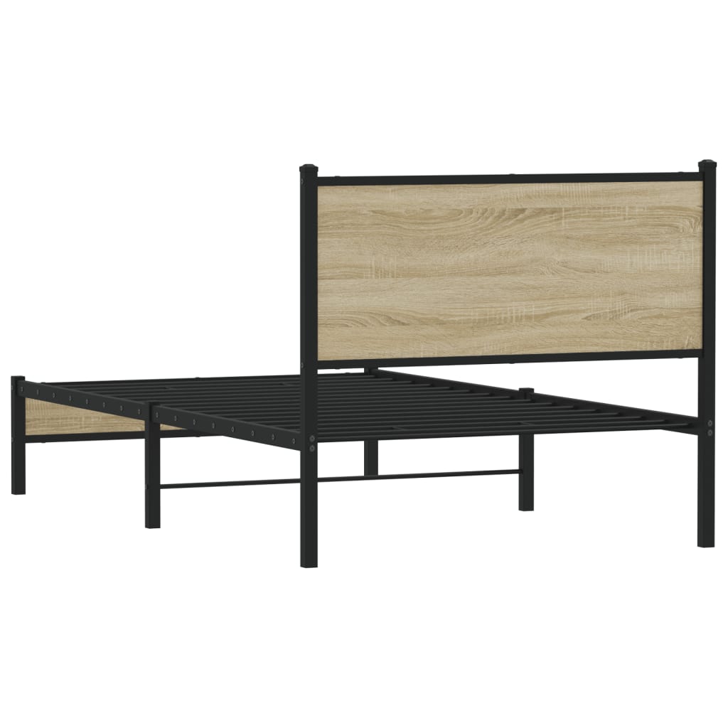 sengeramme uden madras 100x190 cm metal sonoma-eg